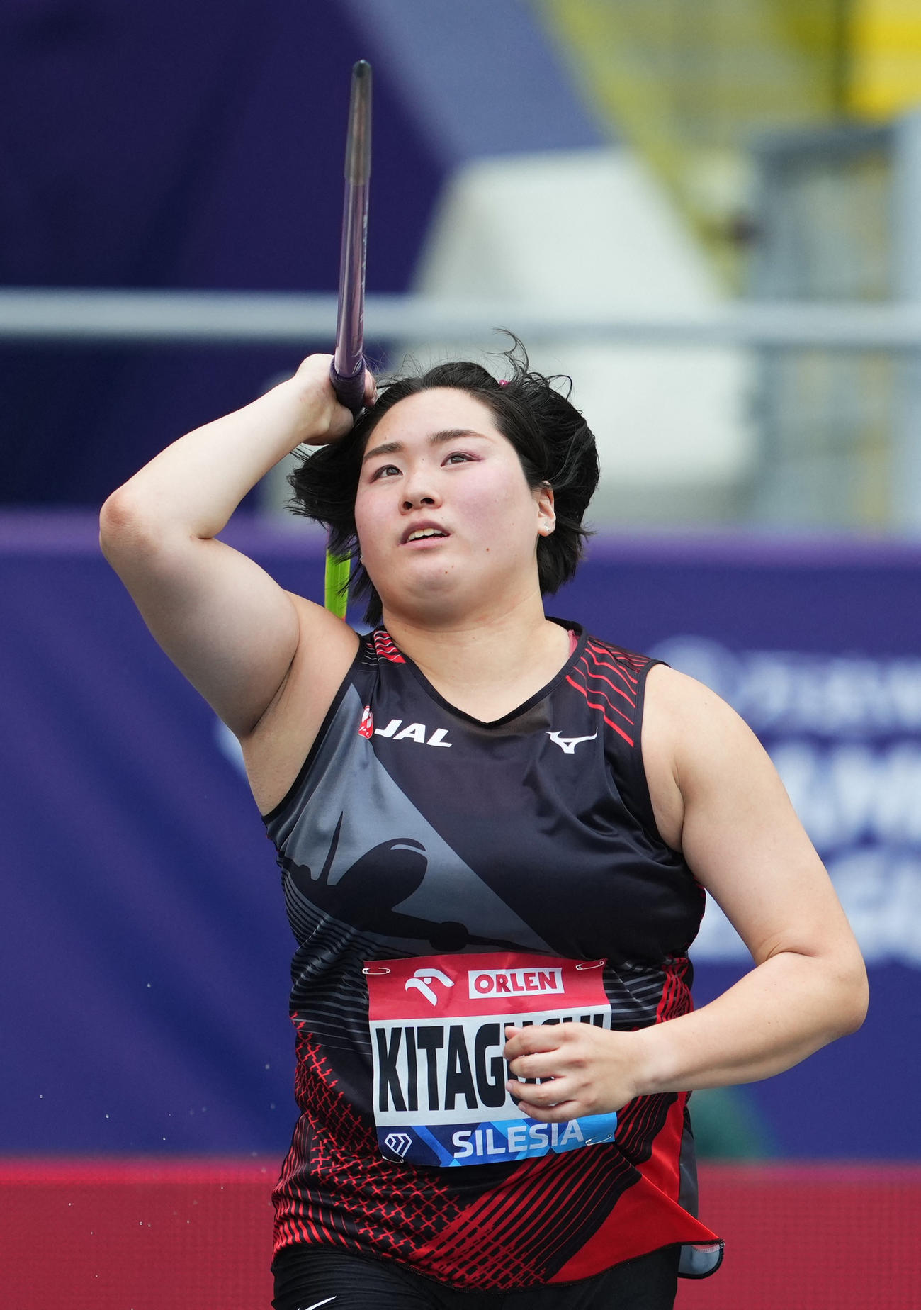 ダイヤモンドリーグ2度目の優勝を飾った女子やり投げの北口榛花（ロイター）