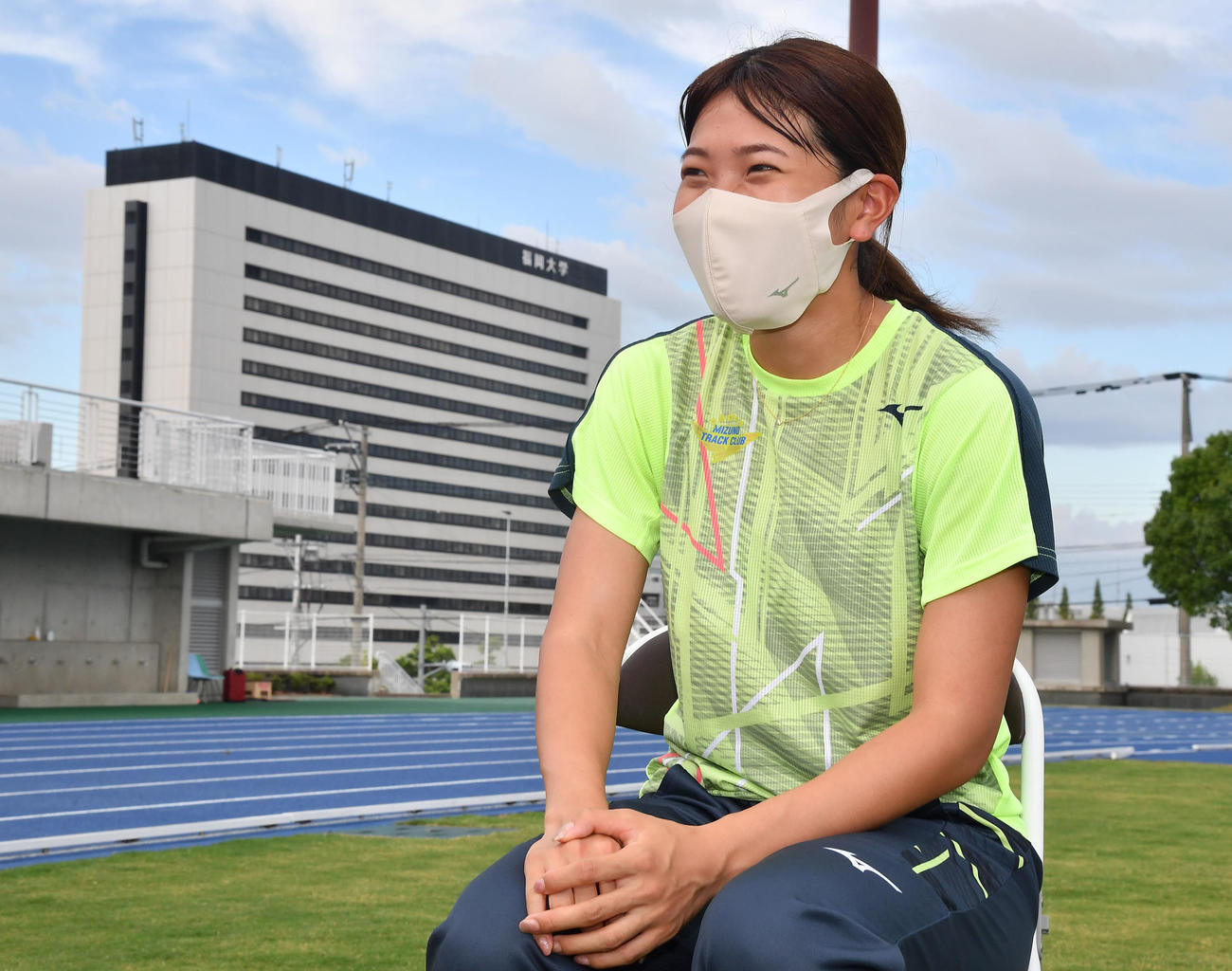 鳥谷氏と対談した児玉（撮影・岩下翔太）