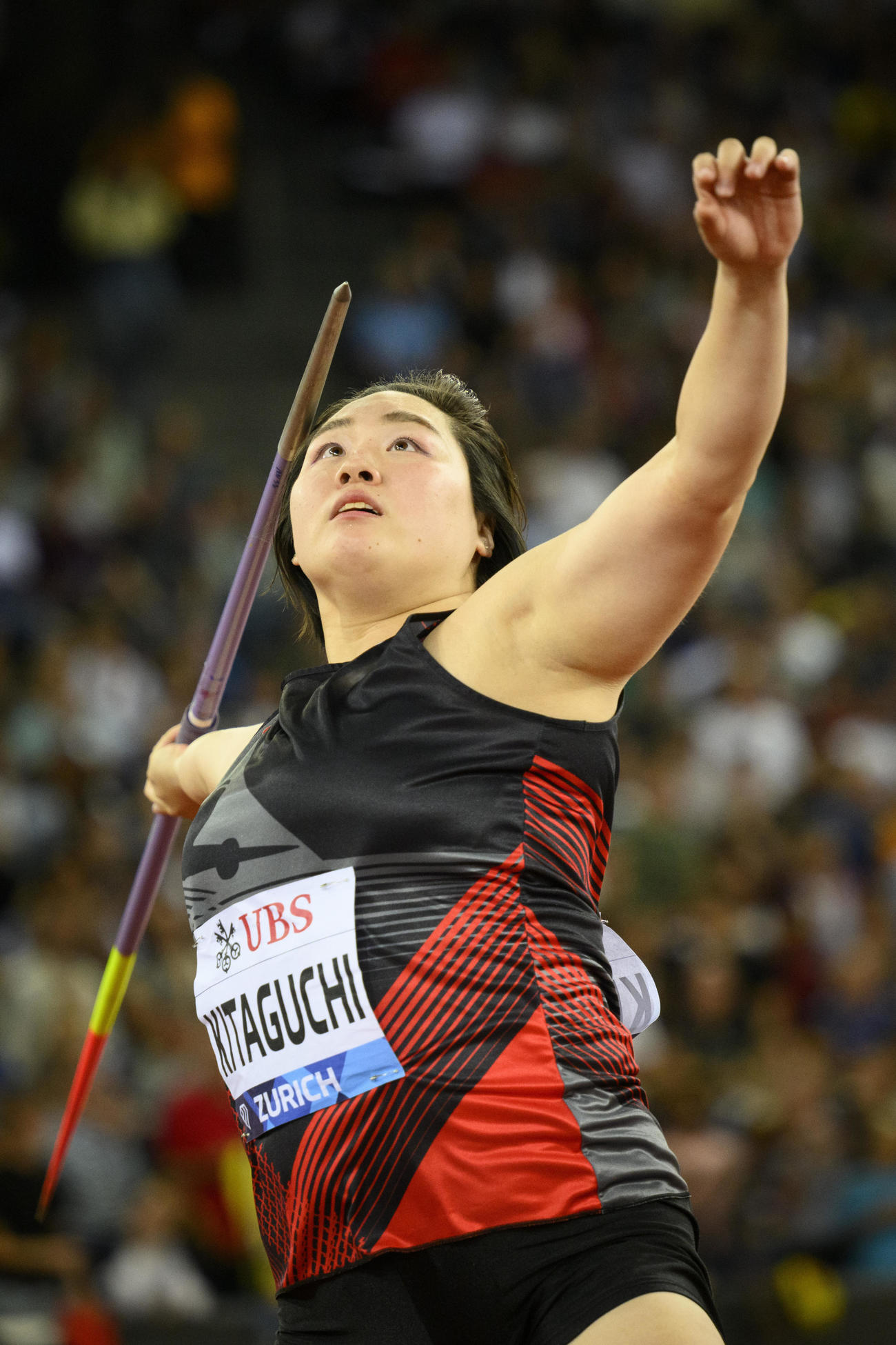 女子やり投げ北口榛花、最高峰ダイヤモンドリーグ最終戦で3位表彰台 試技後には笑顔 - 陸上写真ニュース : 日刊スポーツ