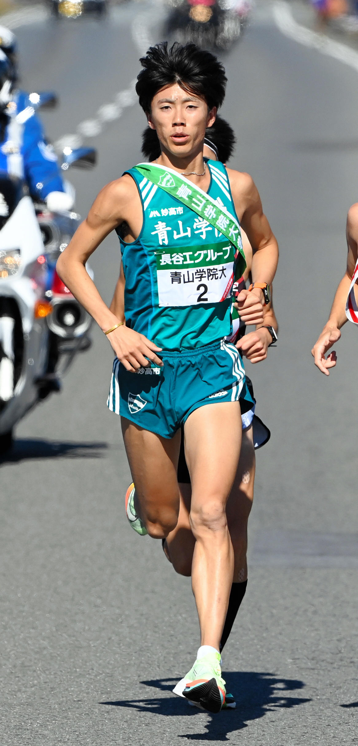 全日本大学駅伝　7区を走る青山学院大の近藤幸太郎（22年11月6日撮影）