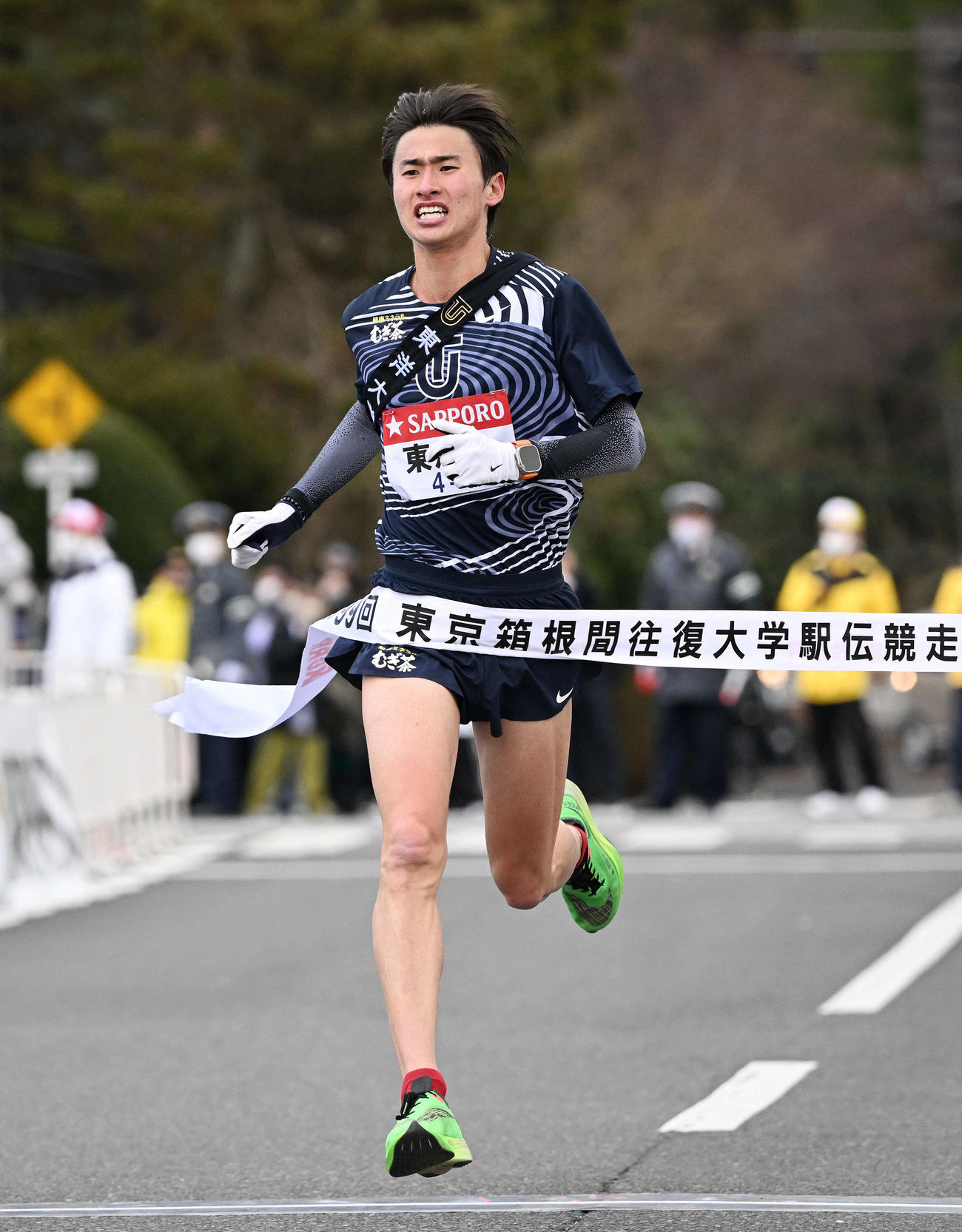 11位でゴールする東洋大5区前田（撮影・滝沢徹郎）