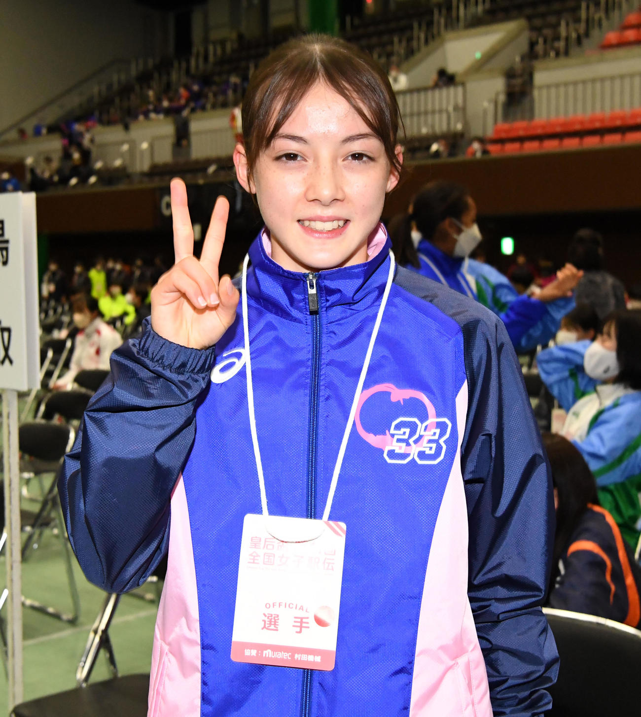 第3区の区間新記録に笑顔を見せるドルーリー朱瑛里（撮影・前岡正明）