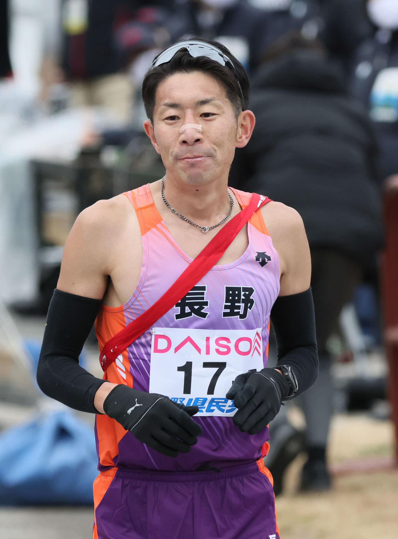 全国都道府県対抗男子駅伝　優勝した長野7区の上野裕一郎（撮影・加藤孝規）