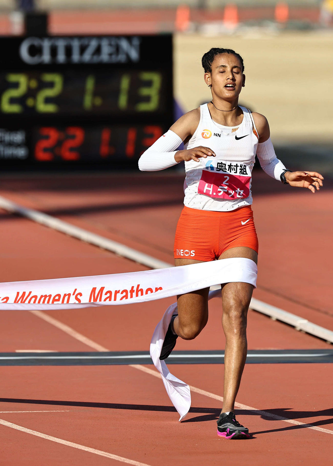 第42回大阪国際女子マラソン　2時間21分13秒で優勝したヘヴン・ハイル・デッセ（撮影・上田博志）