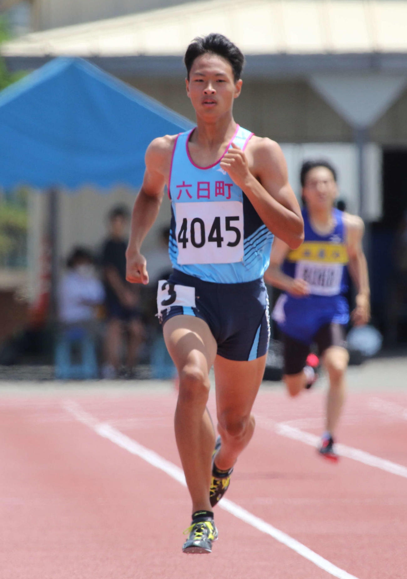 22年7月16日の県中学総体男子400メートルを制した佐藤　（F－SPO提供）