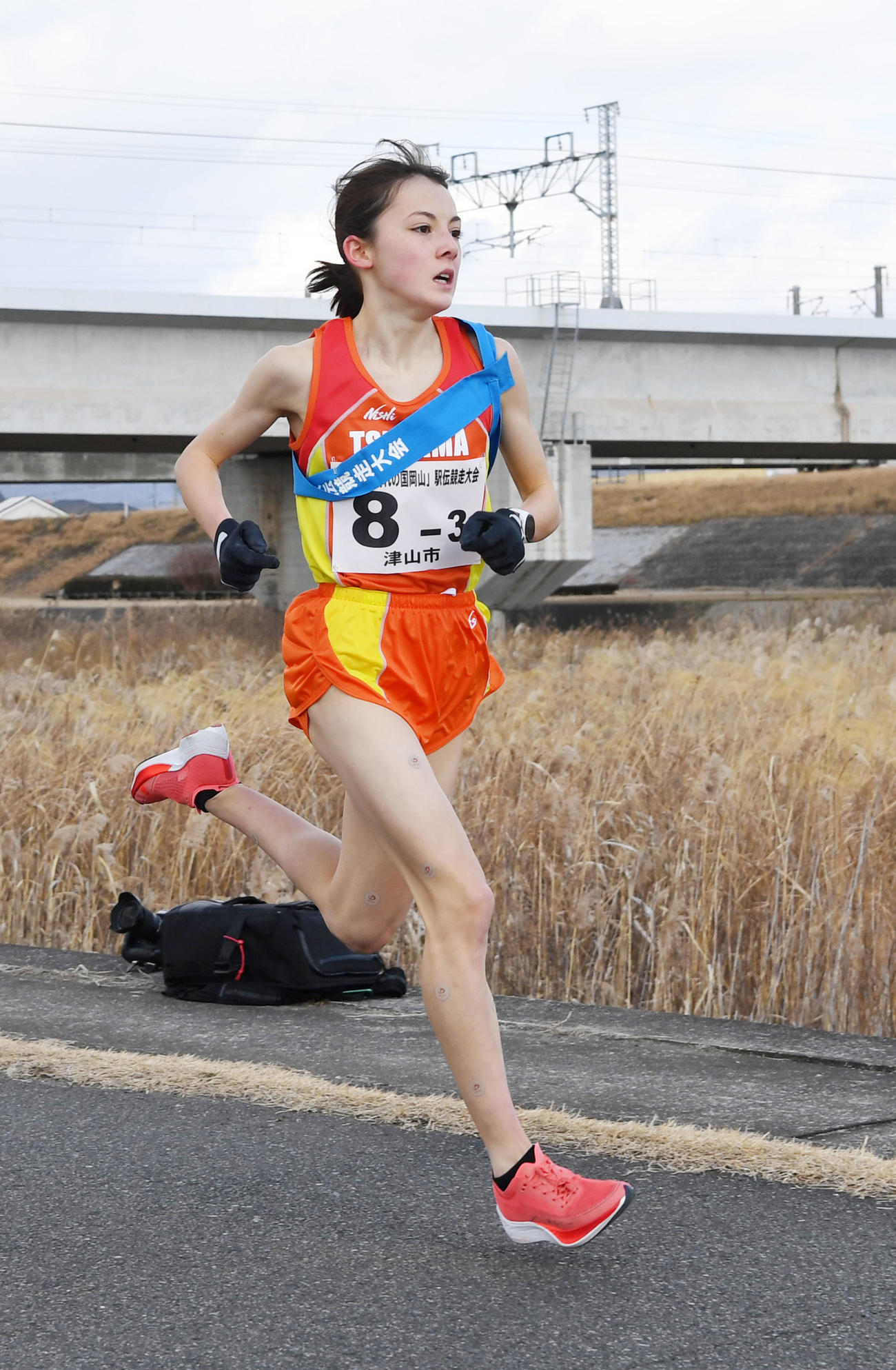 第3区を快走するドルーリー朱瑛里（撮影・前岡正明）