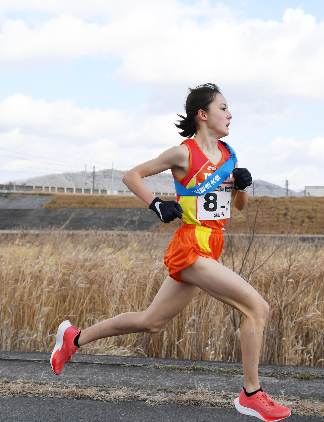 第3区を快走するドルーリー朱瑛里（撮影・前岡正明）