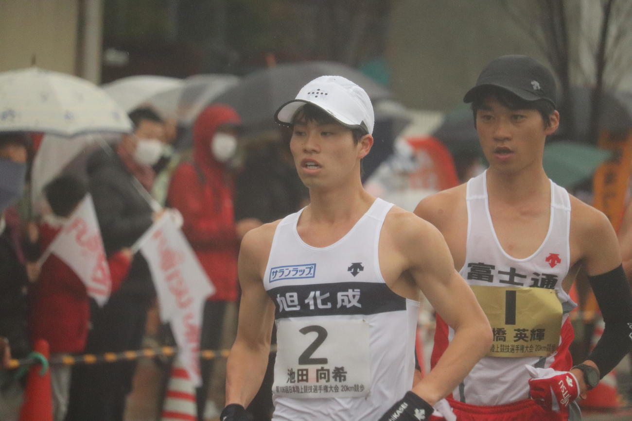 日本選手権で優勝した池田向希（撮影・竹本穂乃加）＝2023年2月19日、兵庫県神戸市内