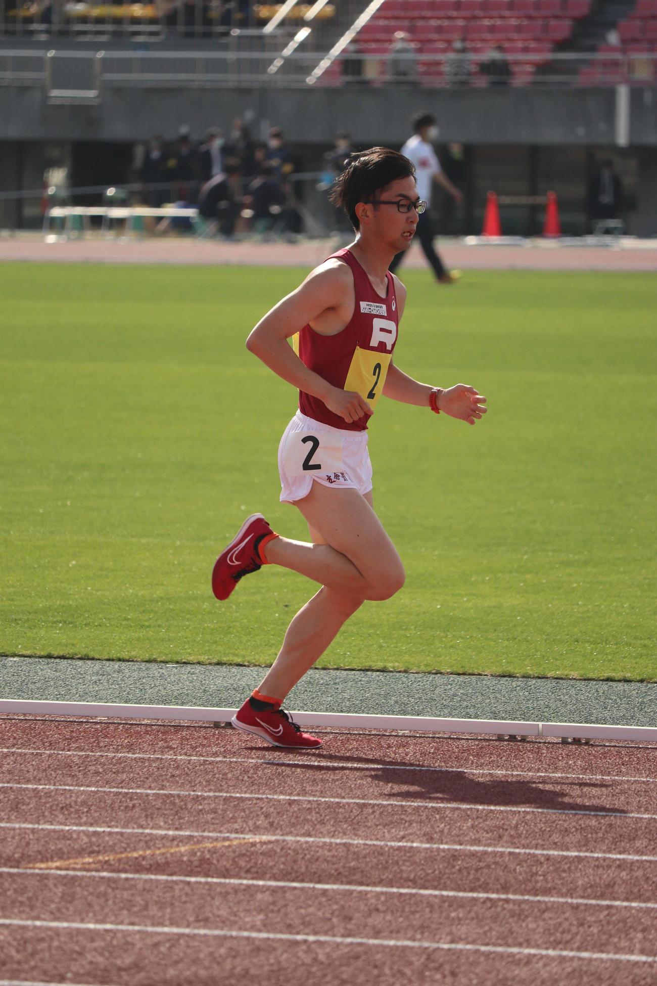 5000メートルで優勝した立命館大の中田千太郎（撮影・竹本穂乃加）