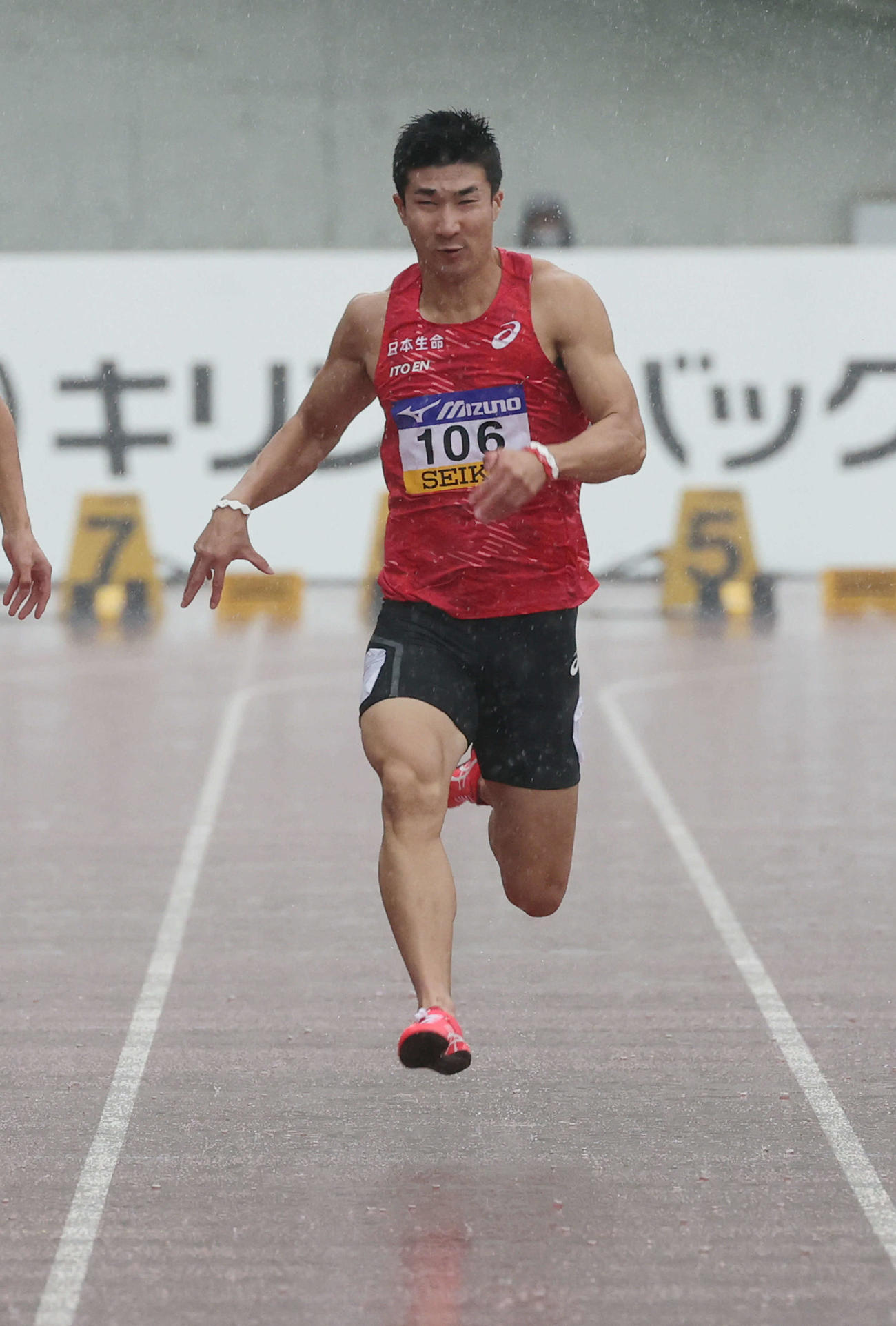 織田幹雄記念国際陸上競技大会　男子100メートル決勝　5位に終わった桐生祥秀（撮影・加藤孝規）