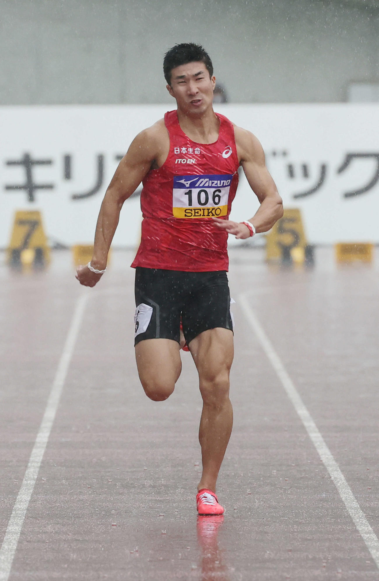 織田幹雄記念国際陸上競技大会　男子100メートル決勝　5位に終わった桐生祥秀（撮影・加藤孝規）