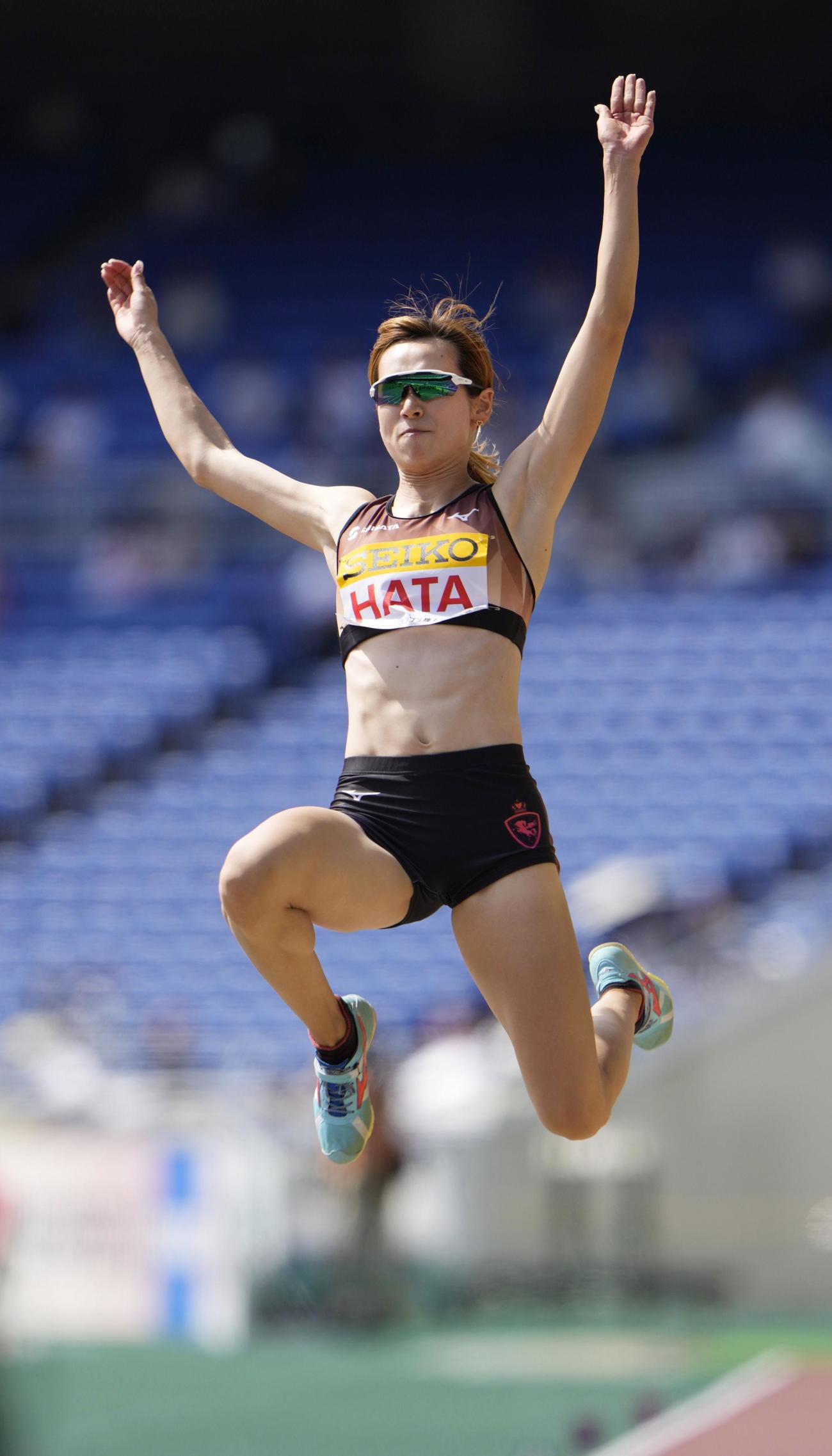 女子走り幅跳び4位の秦澄美鈴（共同）