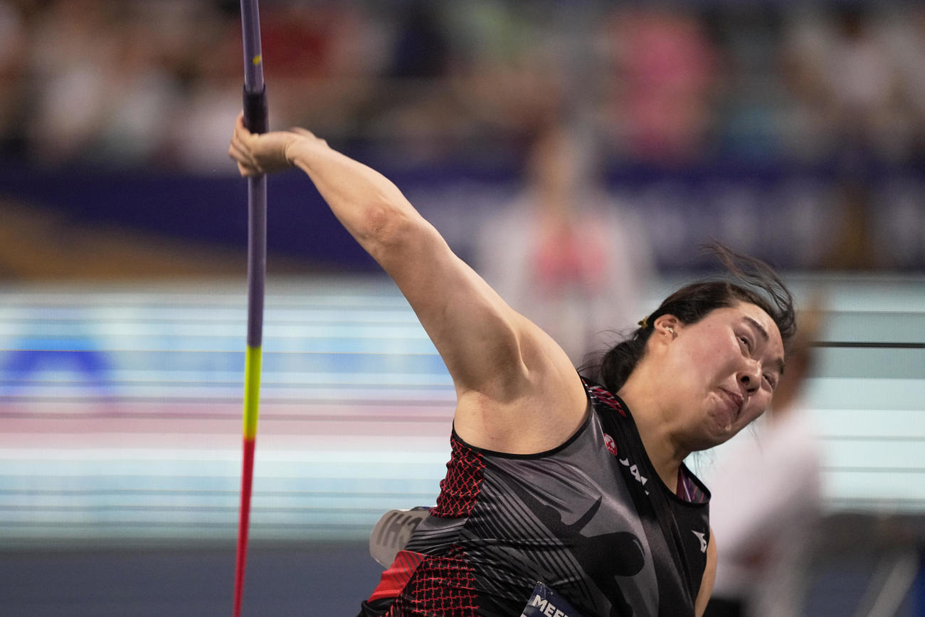 ダイヤモンドリーグ陸上競技大会 女子やり投げに出場した北口遥香（AP）