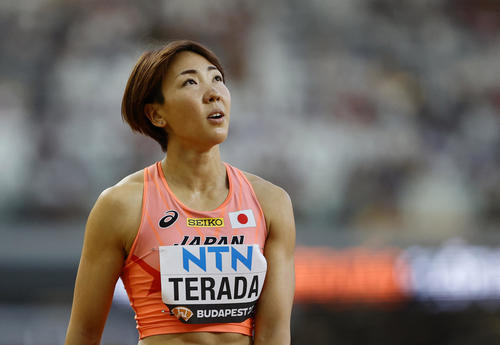 世界陸上　100メートル障害予選2組に出場した寺田明日香（ロイター）