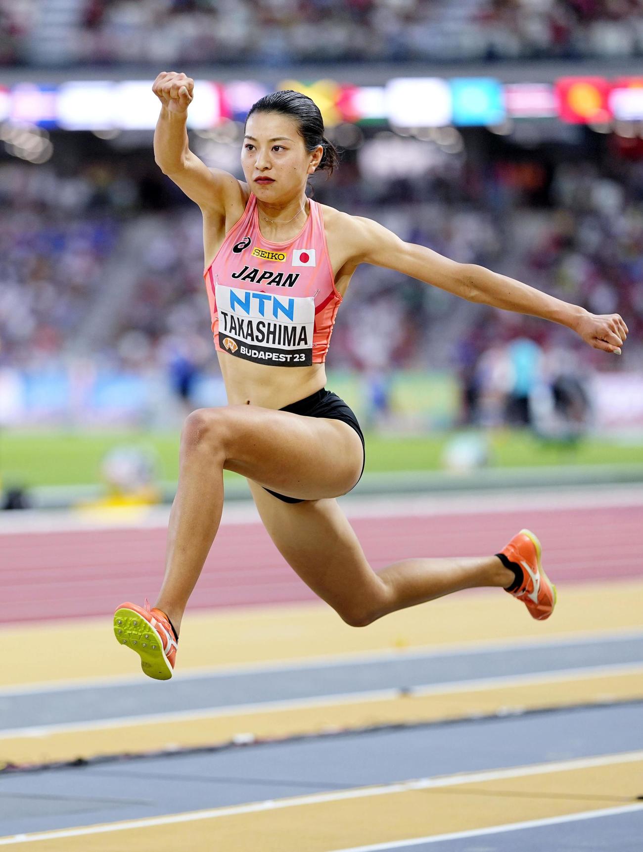 女子三段跳び予選　高島真織子の2回目（共同）