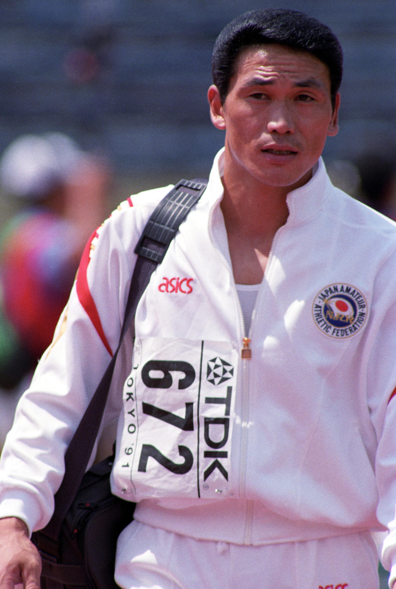 91年8月、世界陸上選手権東京大会　男子やり投げの日本代表溝口和洋