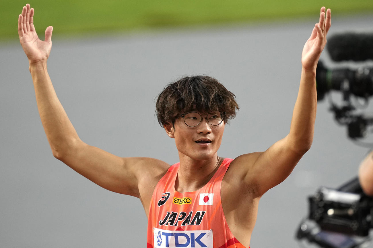 準決勝で自己ベストを更新した黒川和樹（AP）