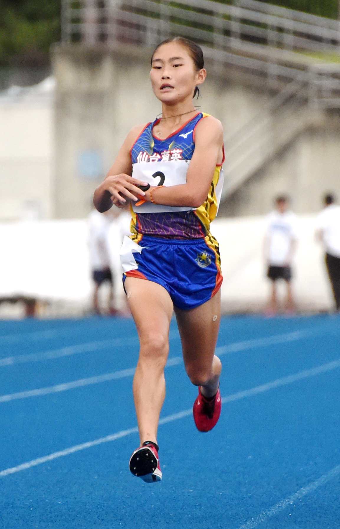 女子3000メートルで独走優勝を飾った仙台育英・細川
