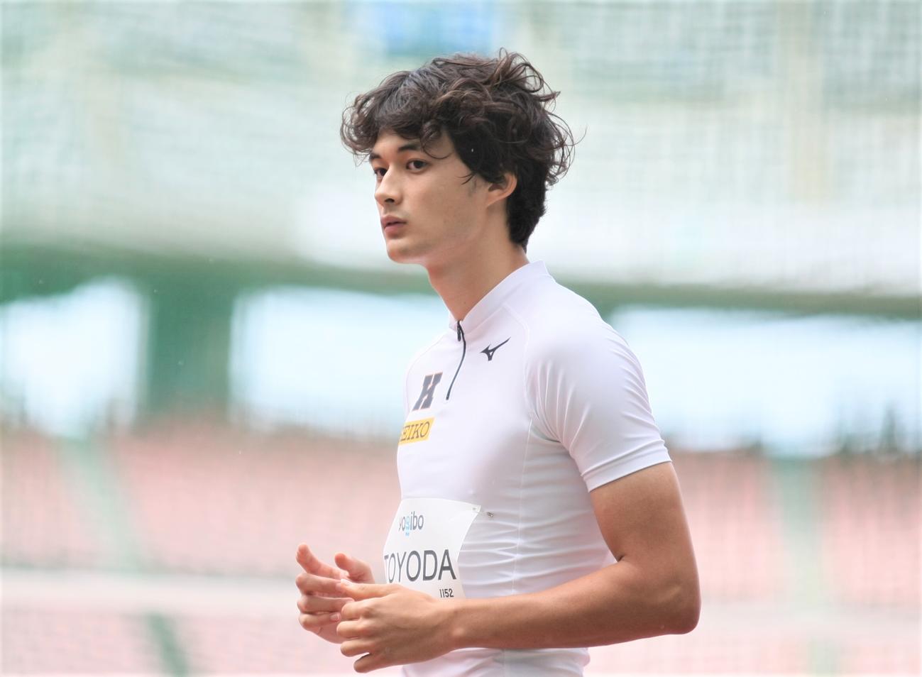 陸上アスレチックスチャレンジカップ　男子400メートル障害でパリ五輪の参加標準記録を突破した豊田（撮影・藤塚大輔）