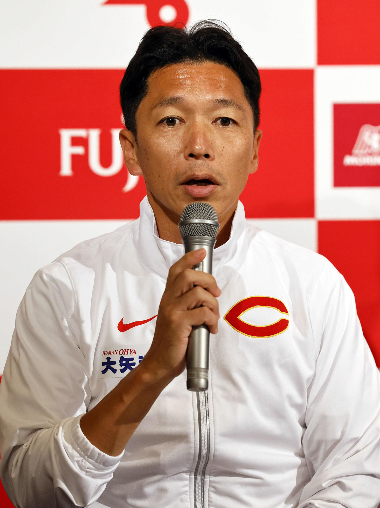 中大・藤原監督（2023年10月8日撮影）
