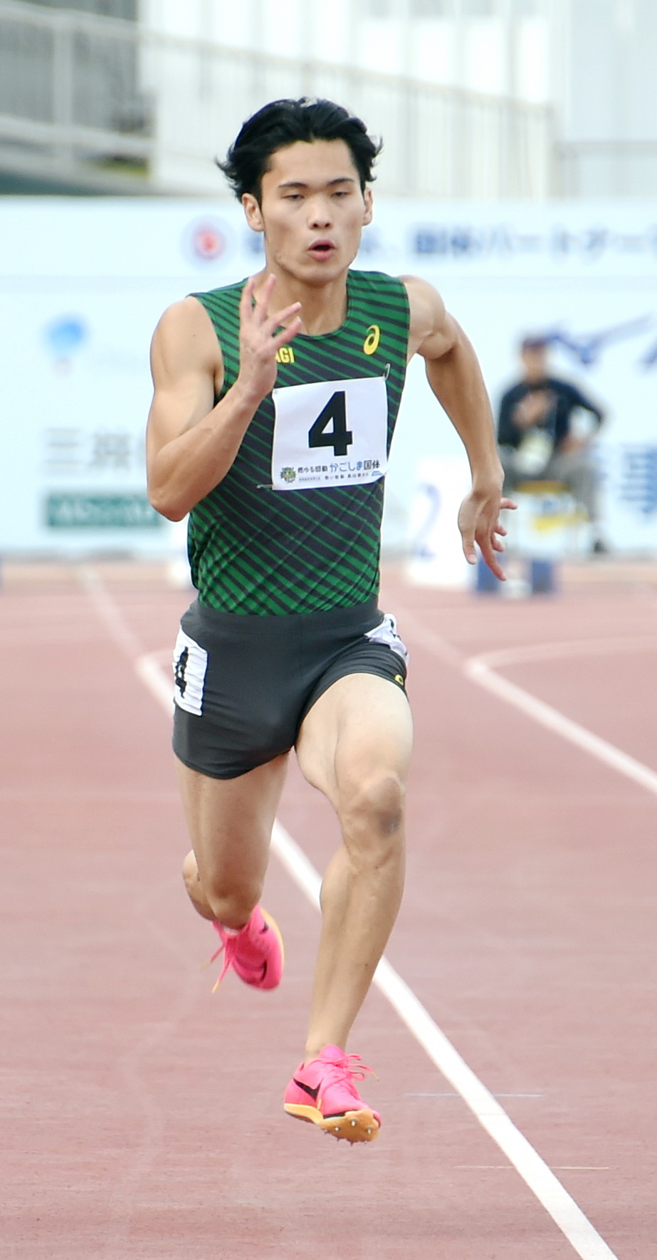 少年男子A100メートルで6位に入った宮城・日下