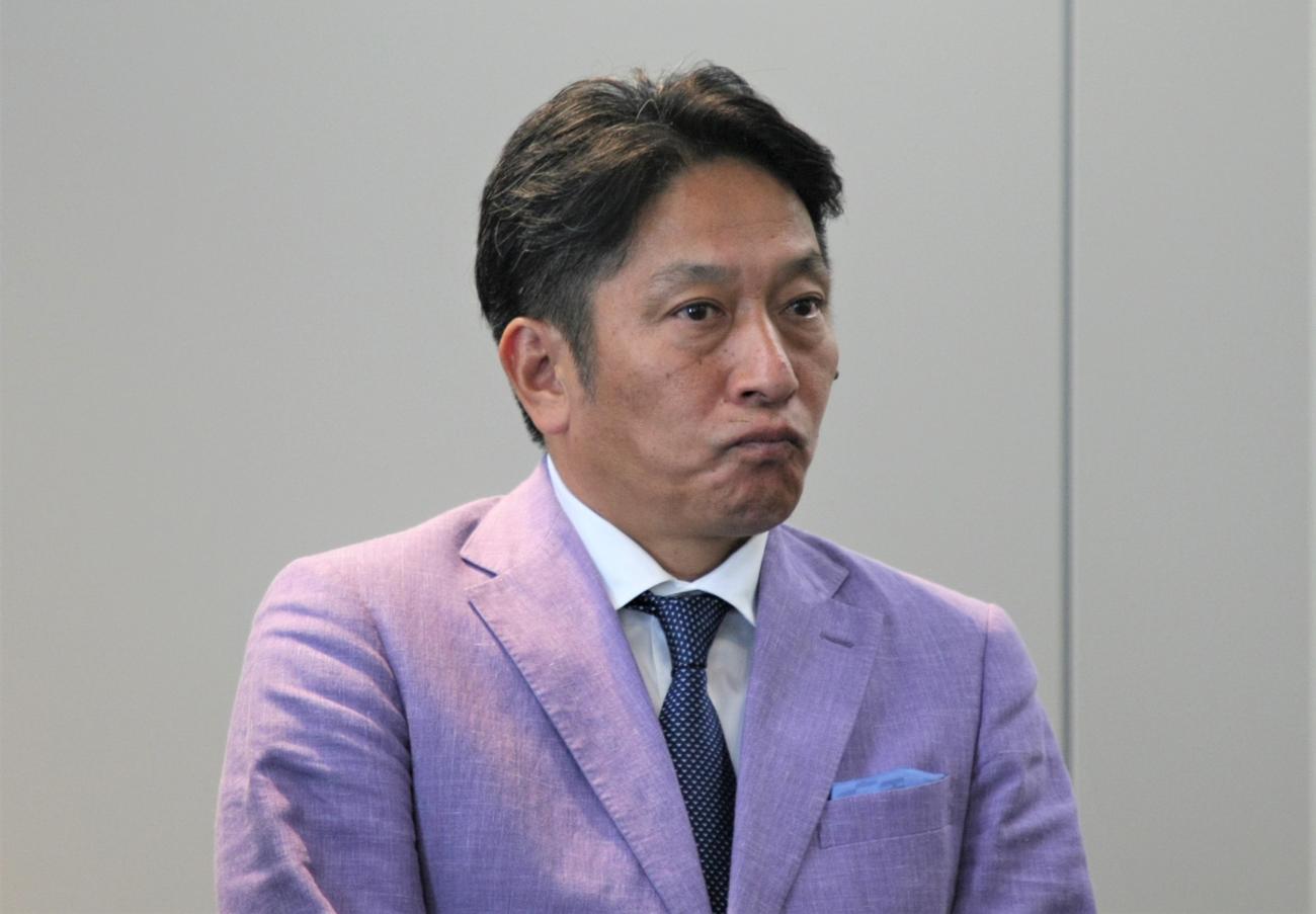 スポーツ指導に関する講演会に出席した青学大陸上競技部の原監督（撮影・藤塚大輔）