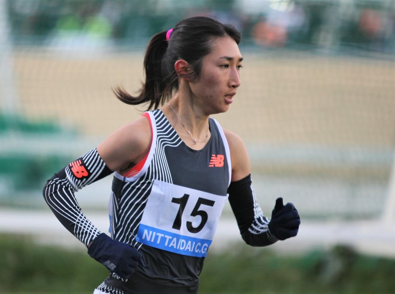 日体大長距離競技会NCG女子5000メートルに出場した田中（撮影・藤塚大輔）