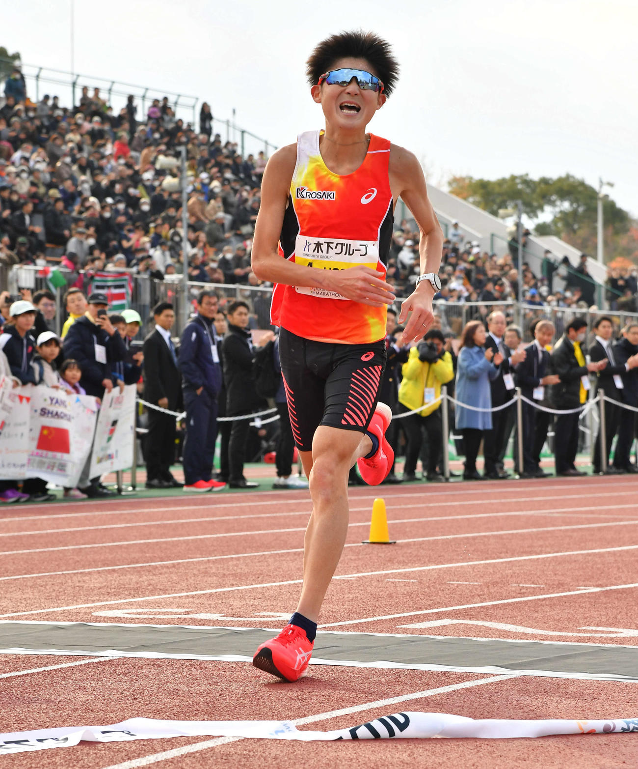 日本人トップの4位でゴールした細谷恭平（撮影・岩下翔太）