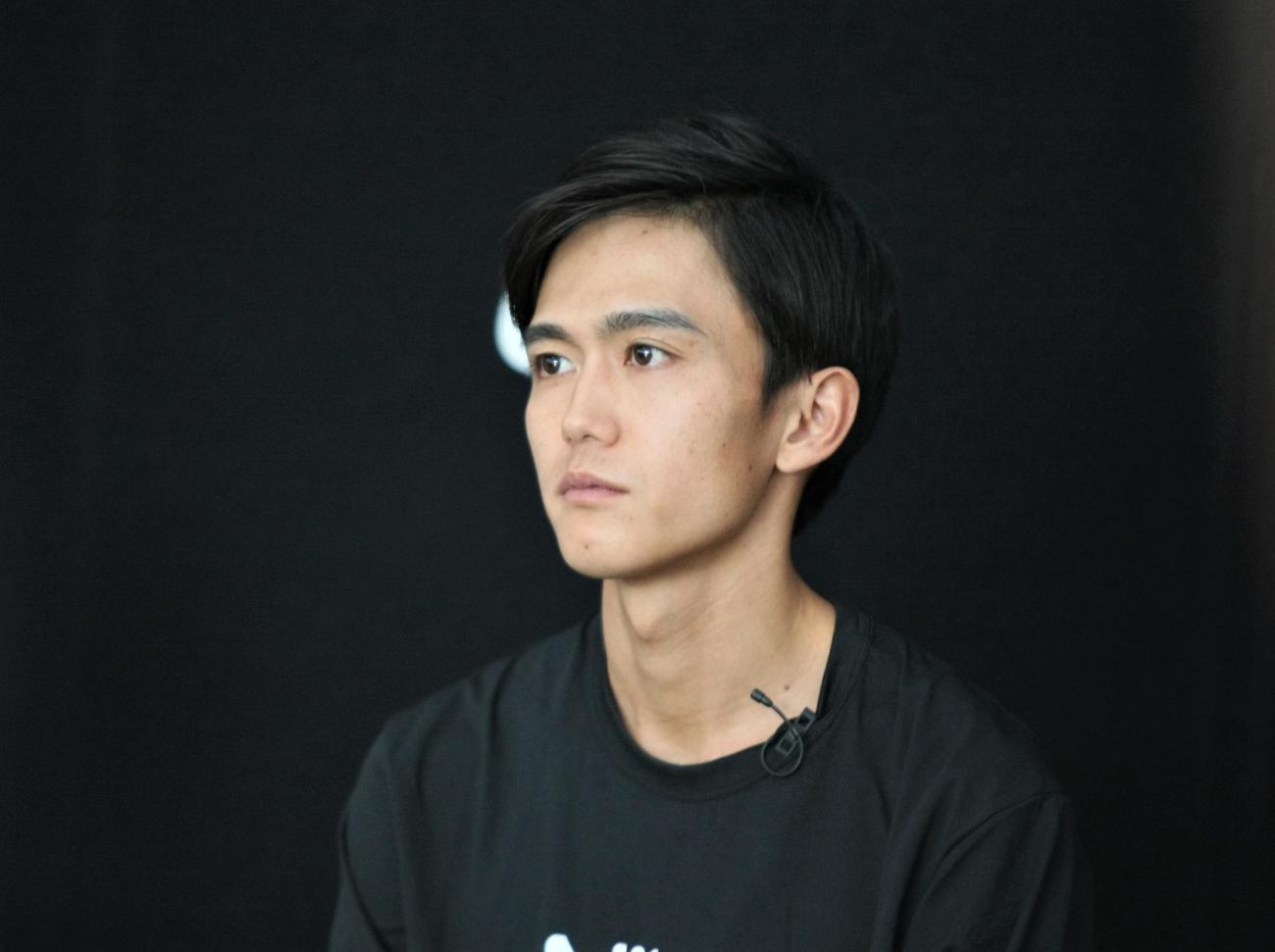 ナイキのシューズに関する取材会に出席した大迫（撮影・藤塚大輔）