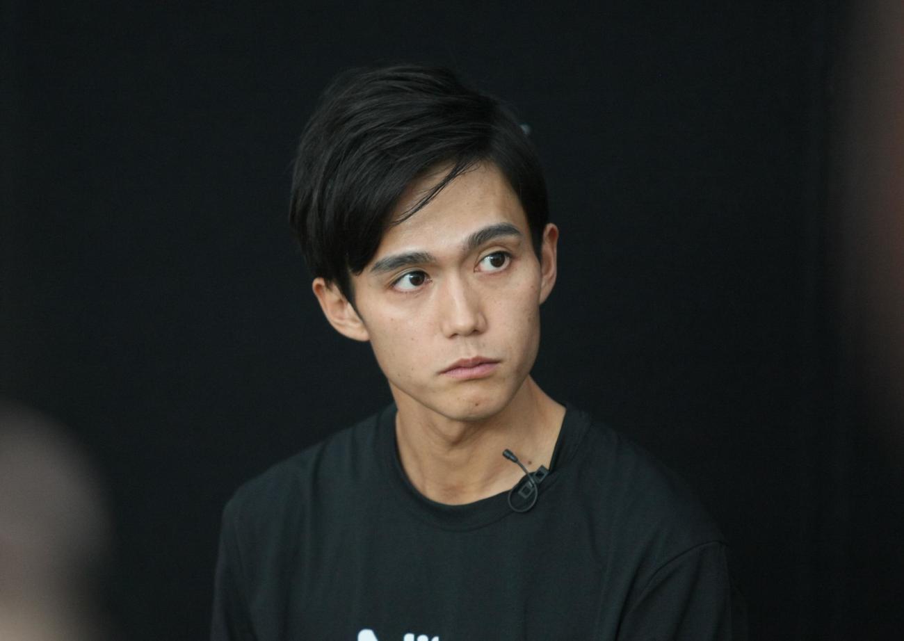 ナイキのシューズに関する取材会に出席した大迫（撮影・藤塚大輔）