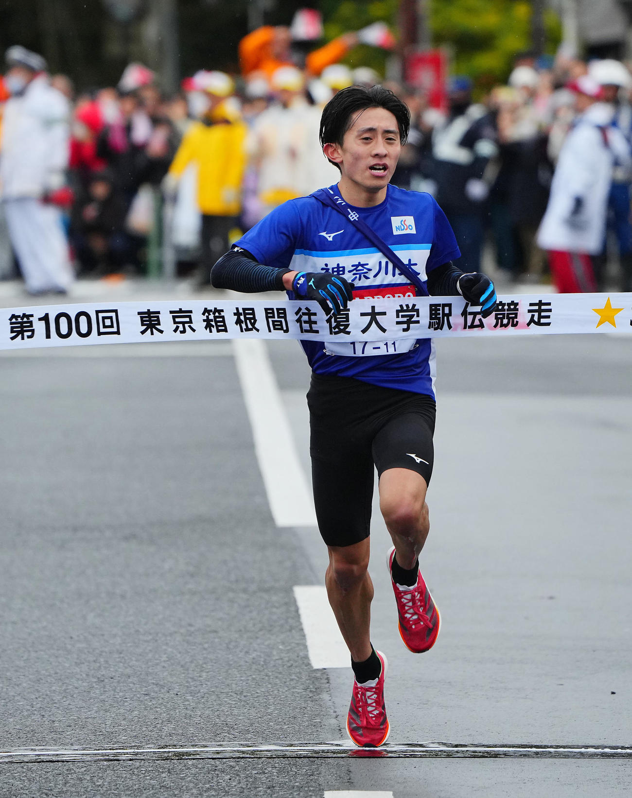 21位でゴールする神奈川大5区大泉（撮影・垰建太）