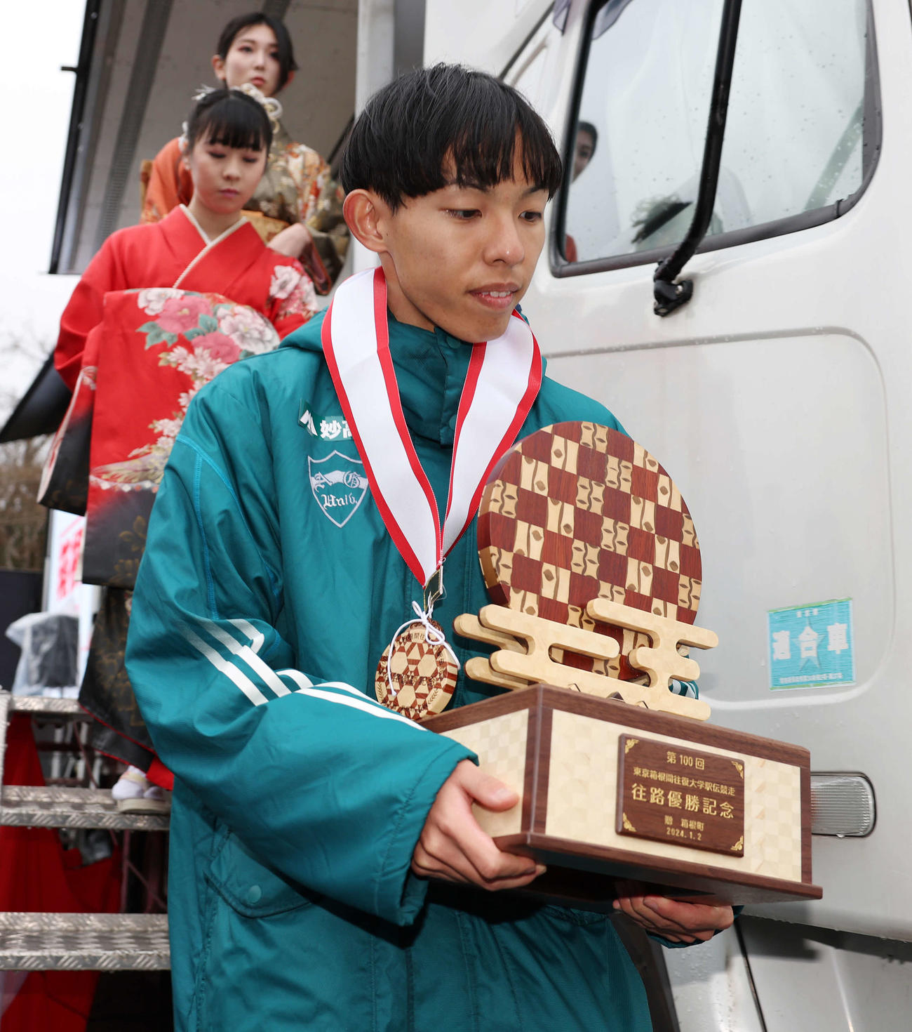 往路優勝した青学大2区黒田（撮影・宮地輝）