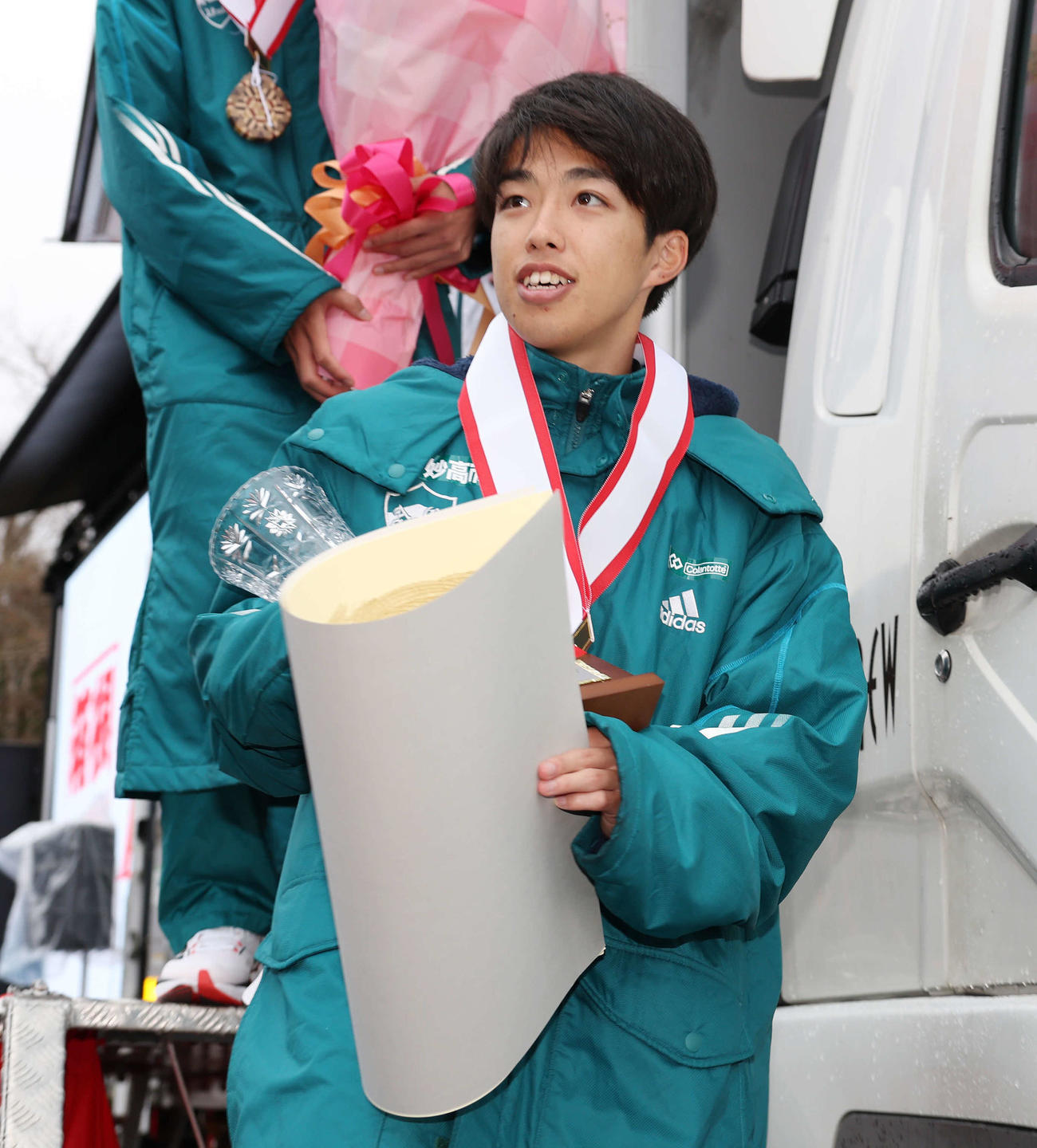 往路優勝した青学大4区佐藤（撮影・宮地輝）