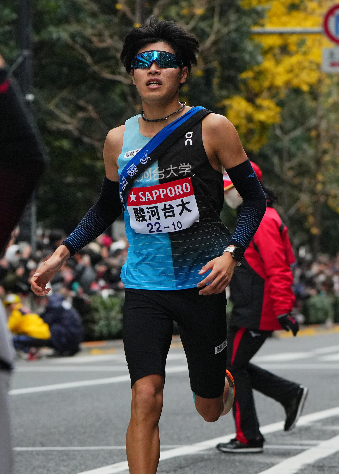 箱根駅伝　復路　総合18位でゴールする駿河台大10区久保（撮影・垰建太）
