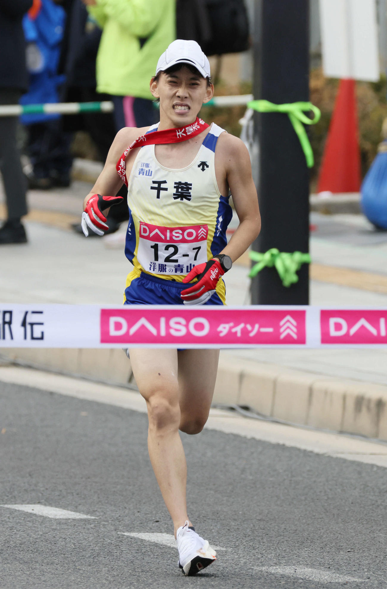 全国男子駅伝　3位でゴールした千葉7区アンカーの伊豫田達弥（撮影・加藤孝規）