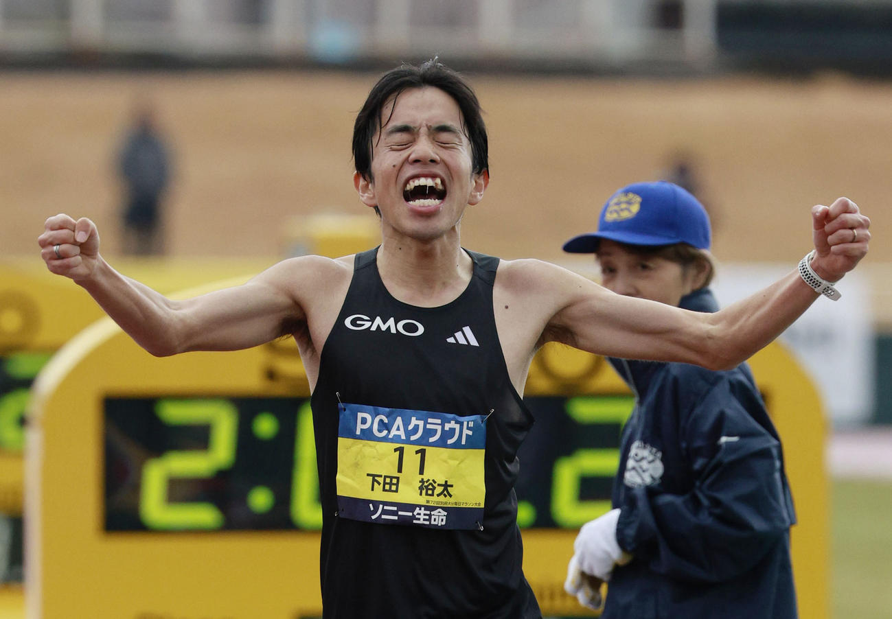 日本勢トップの2位でゴールした下田裕太（共同）