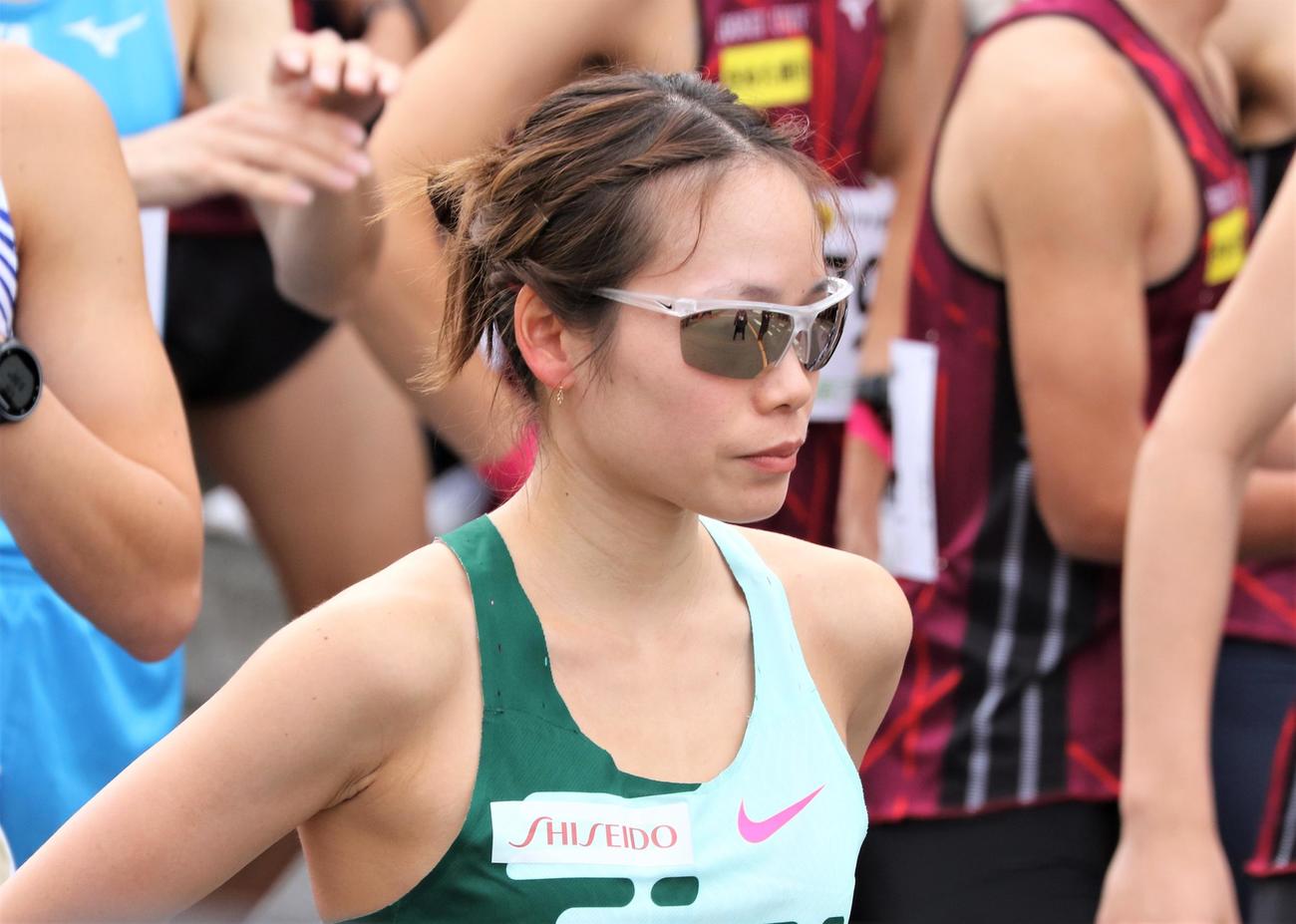 青梅マラソン女子30キロの部　レース前の一山（撮影・藤塚大輔）