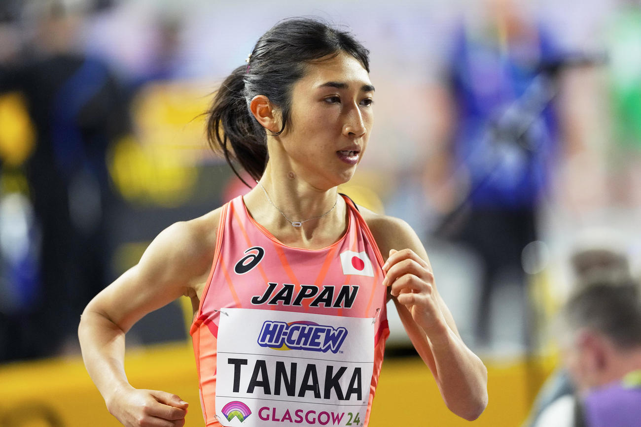 世界室内選手権女子3000メートルに出場した田中希実（AP）