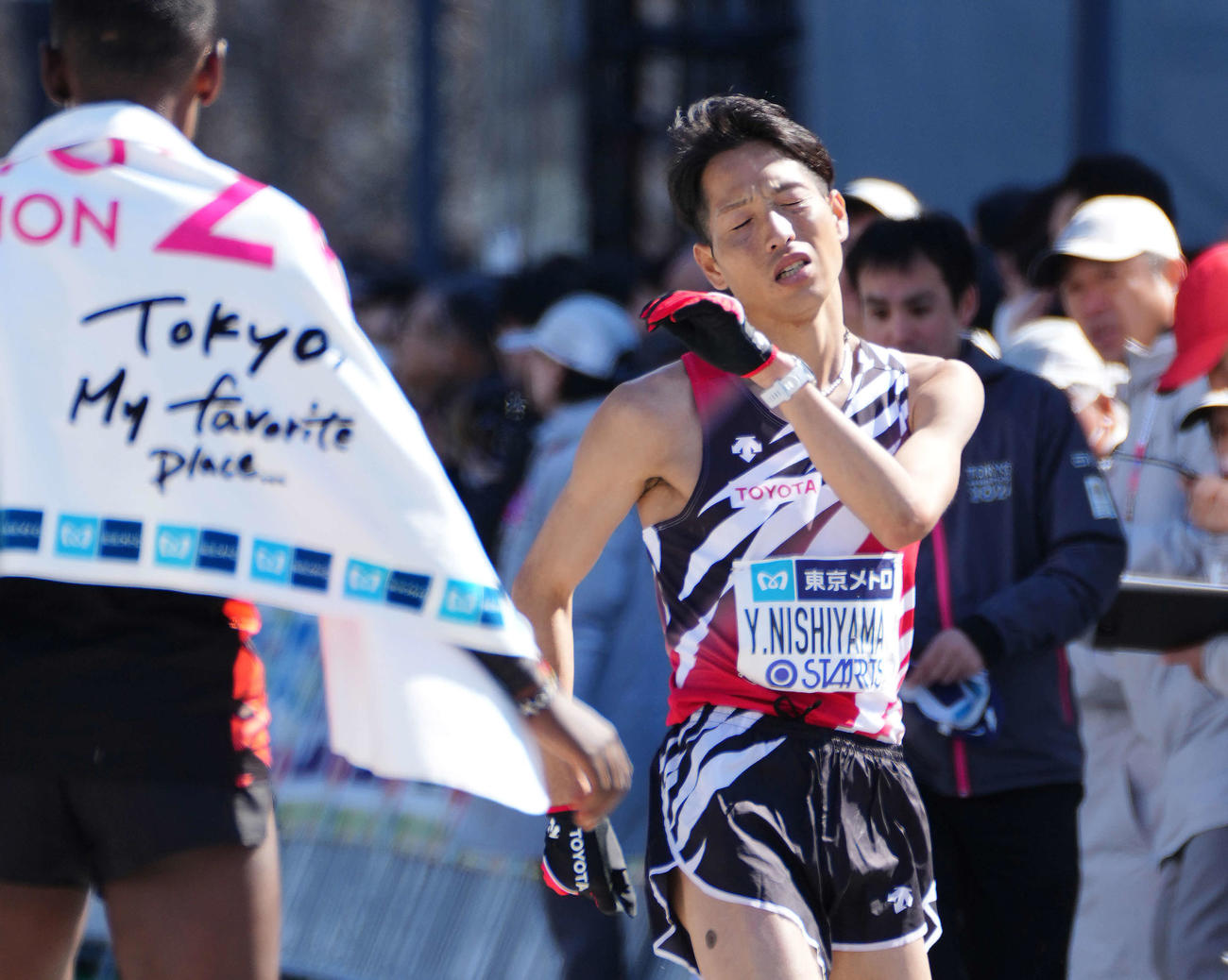 日本人トップでゴールする西山（代表撮影）