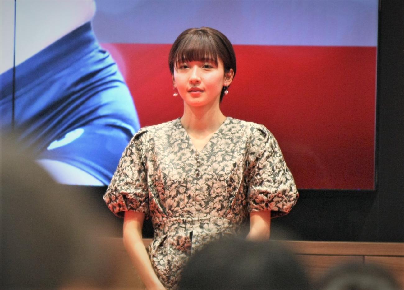JMCシリーズアワードに出席した陸上女子の細田（撮影・藤塚大輔）