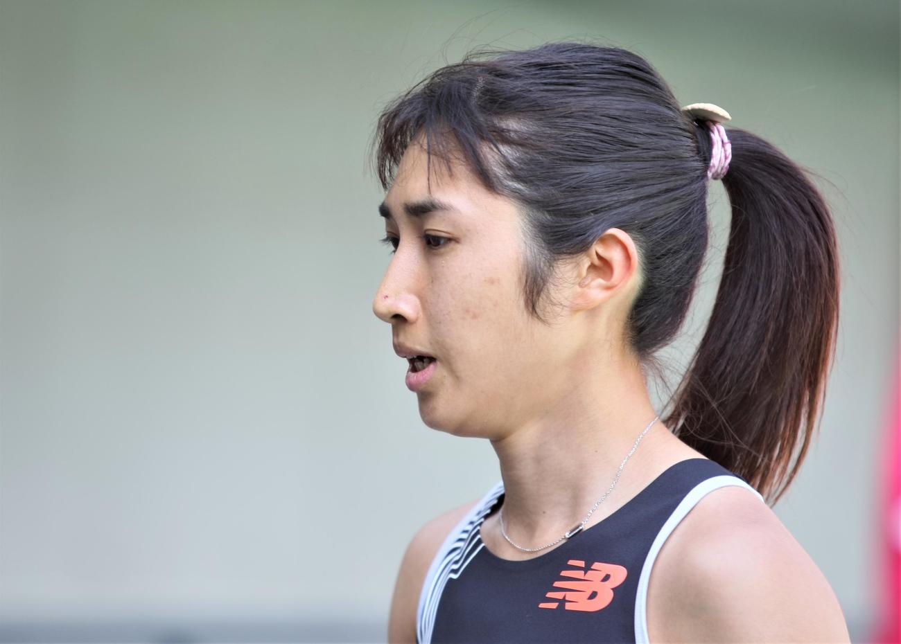 金栗記念選抜陸上中長距離大会　女子1500メートル2組で2位となった田中（撮影・藤塚大輔）