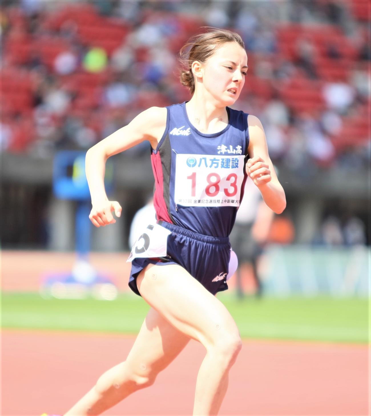 金栗記念選抜陸上中長距離大会　女子1500メートルに出場したドルーリー（撮影・藤塚大輔）