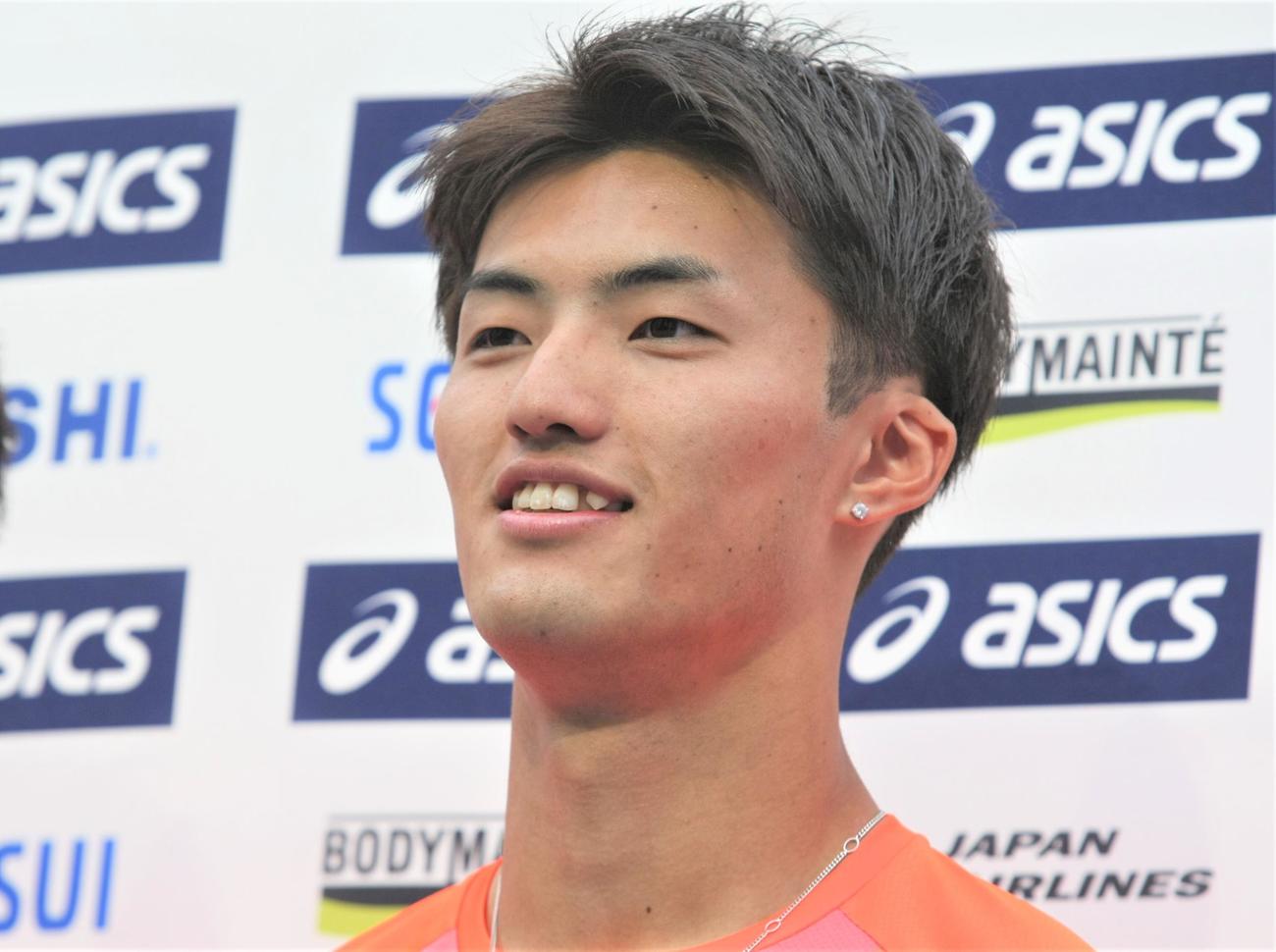 世界リレーへ向けた日本代表合宿に参加した柳田（2024年4月20日撮影）