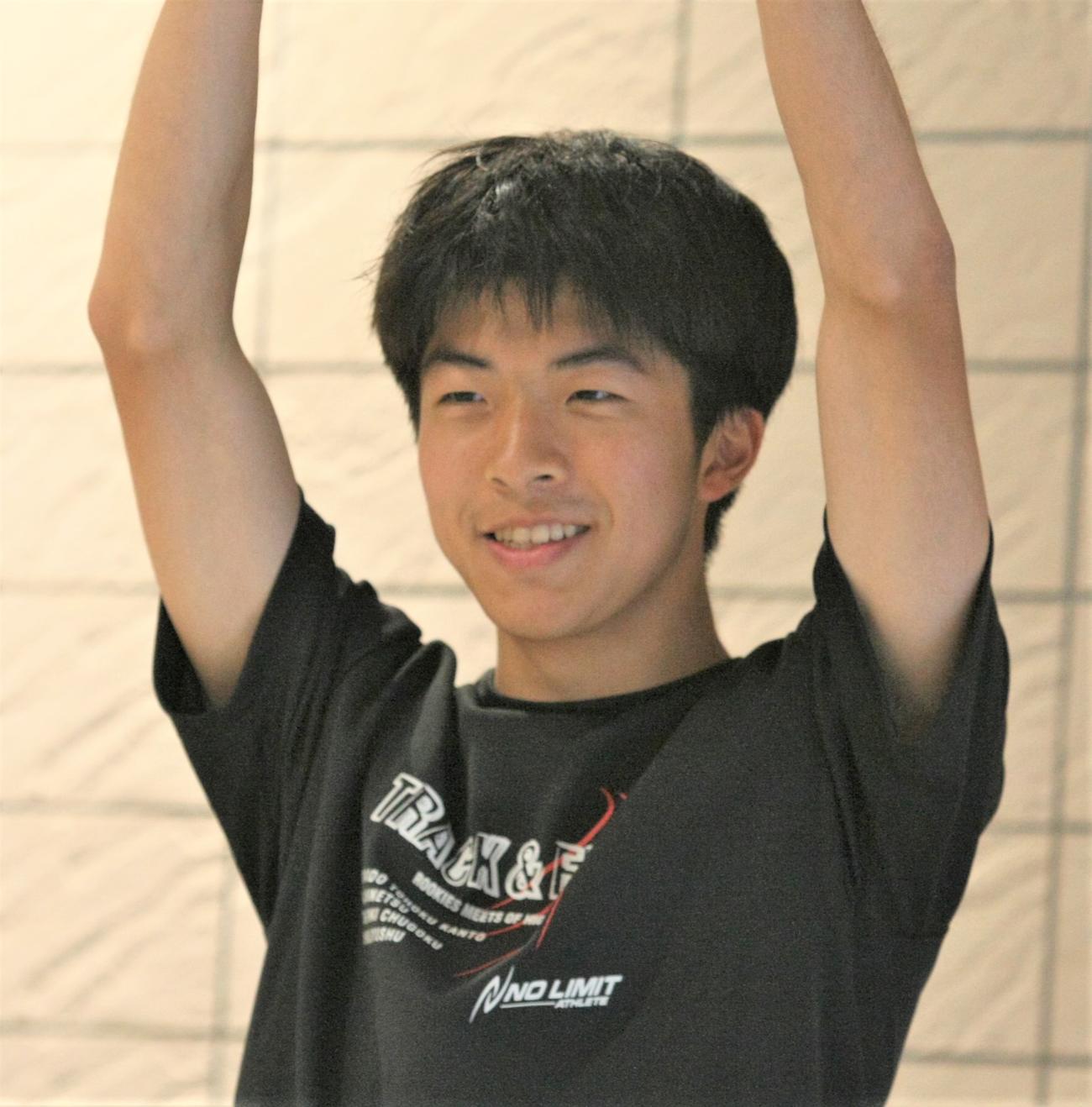 陸上男子短距離サニブラウン主催の大会「DAWN GAMES」西日本エリア予選の高校男子の部で優勝した中村