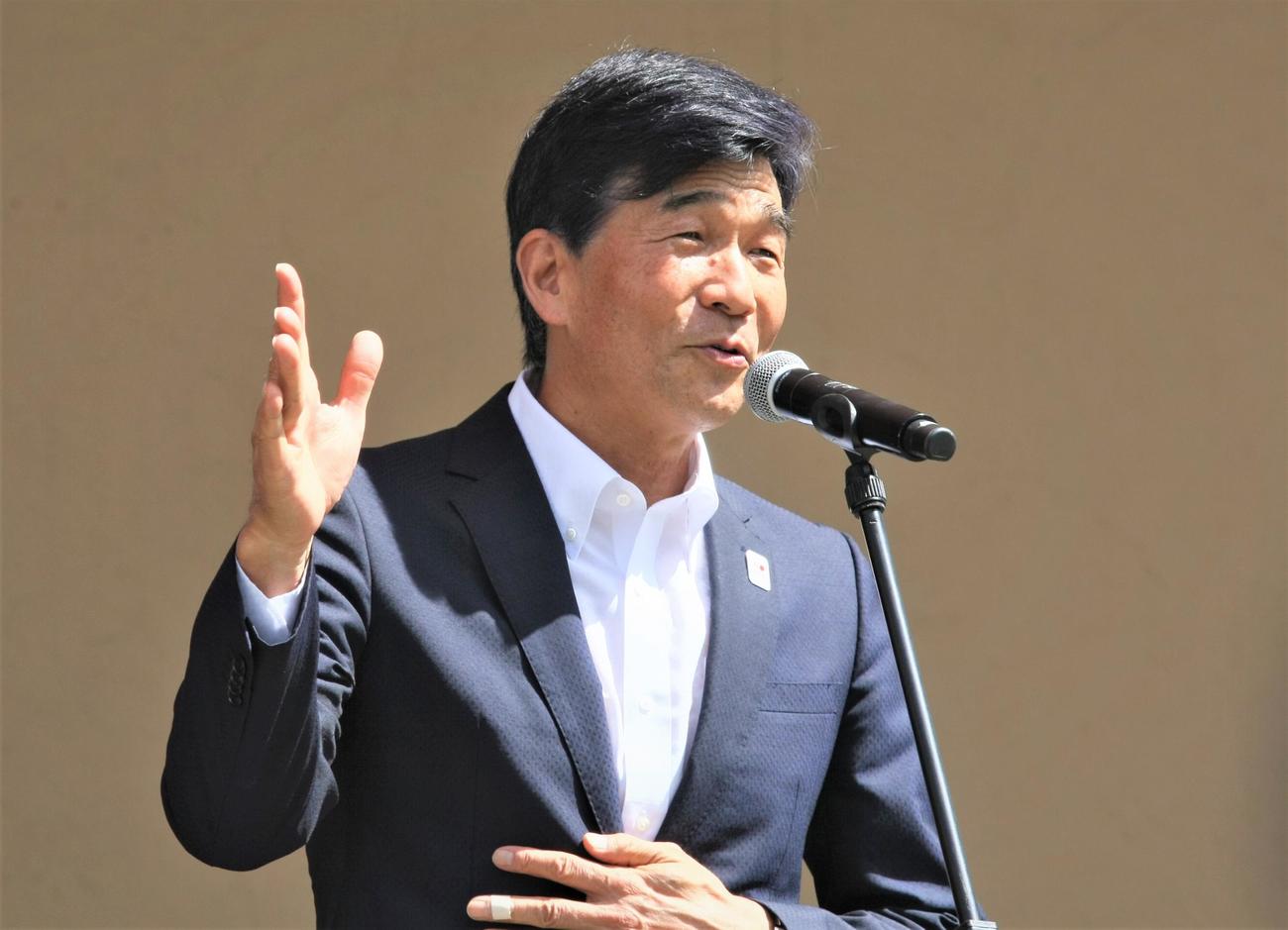 陸上イベント「東京2025世界陸上　1 Year To Go！」に参加した日本陸連の尾縣貢会長（撮影・藤塚大輔）