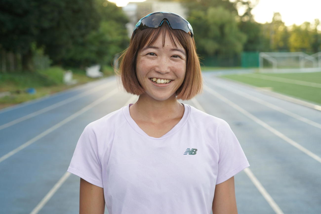 今季8年ぶりに自己ベストを更新した女子800メートルの山田はな（撮影・佐藤成）