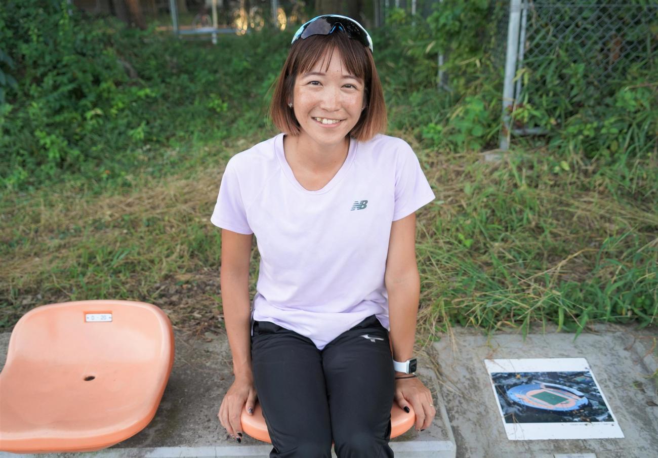今季8年ぶりに自己ベストを更新した女子800メートルの山田はな（撮影・佐藤成）