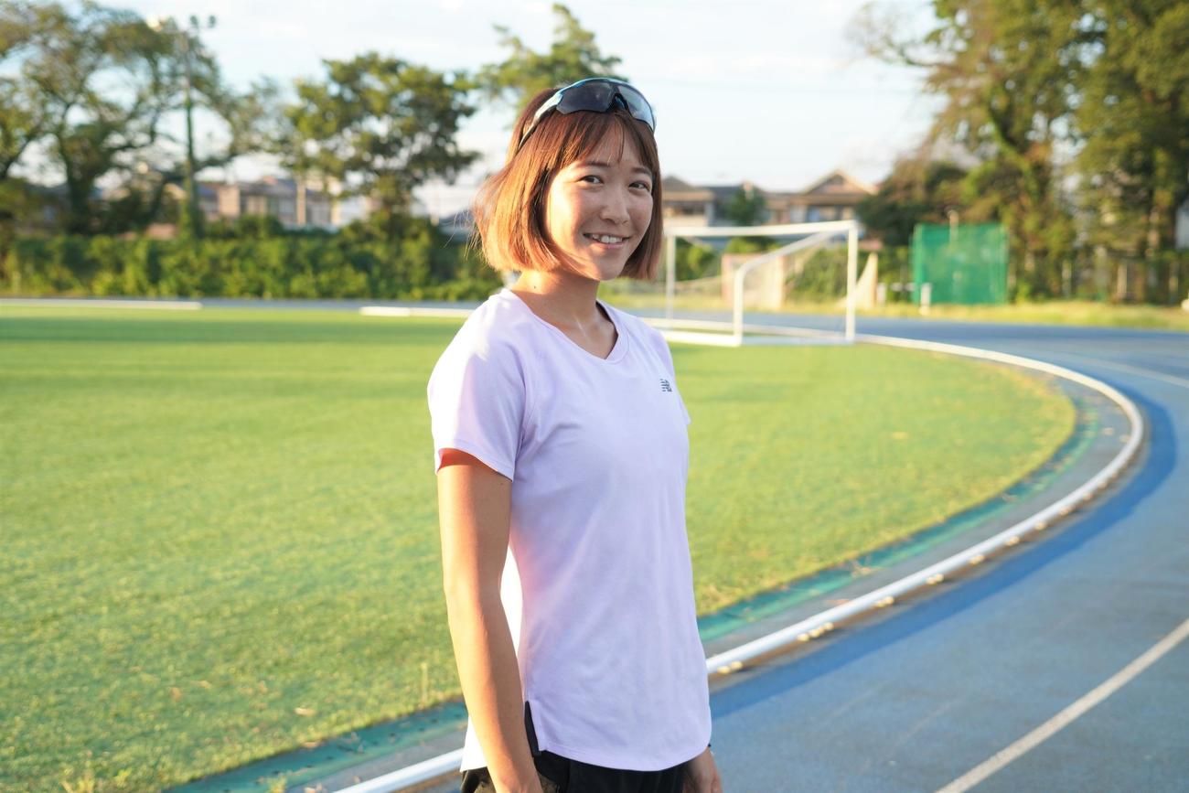 今季8年ぶりに自己ベストを更新した女子800メートルの山田はな（撮影・佐藤成）