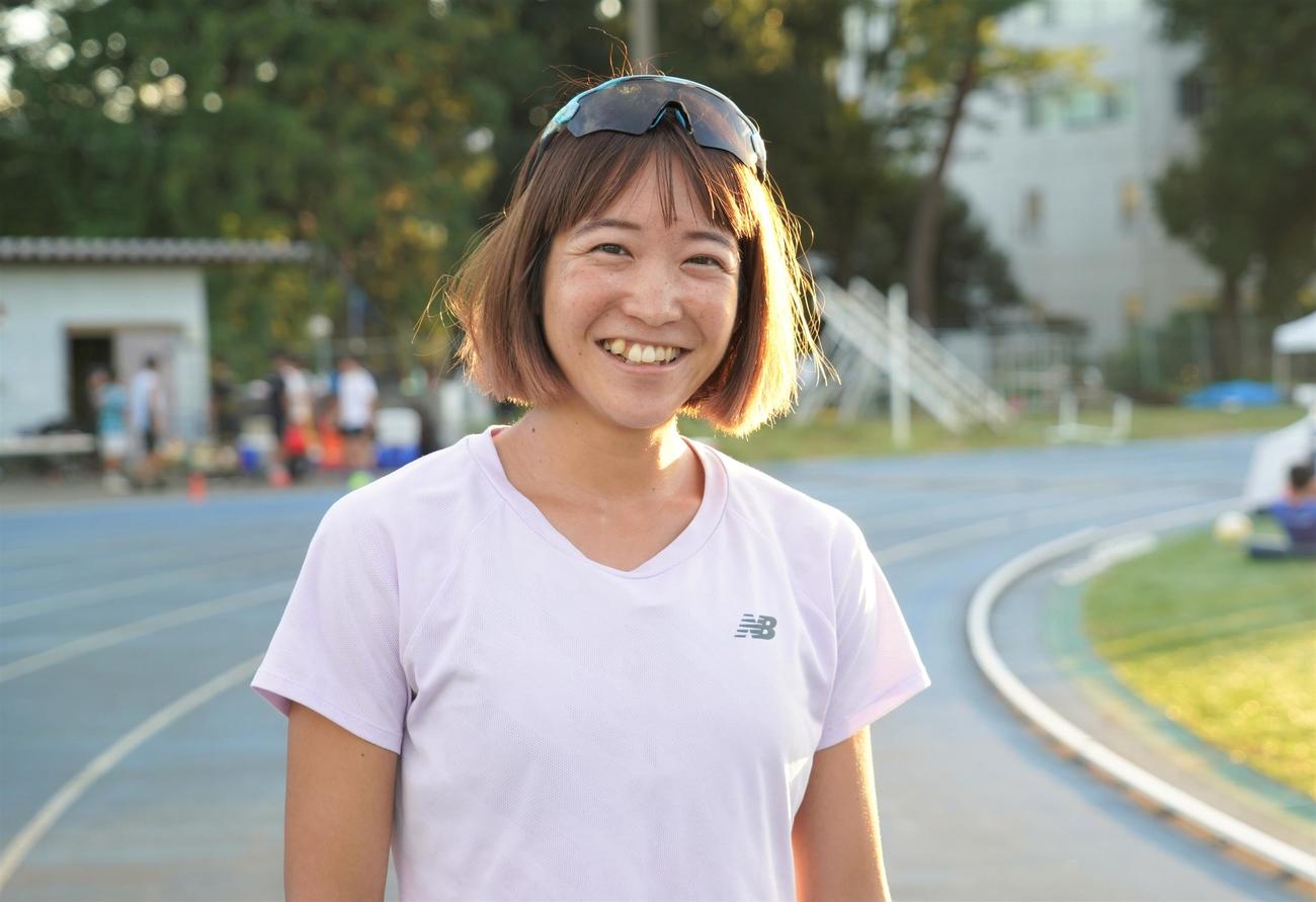 今季8年ぶりに自己ベストを更新した女子800メートルの山田はな（撮影・佐藤成）