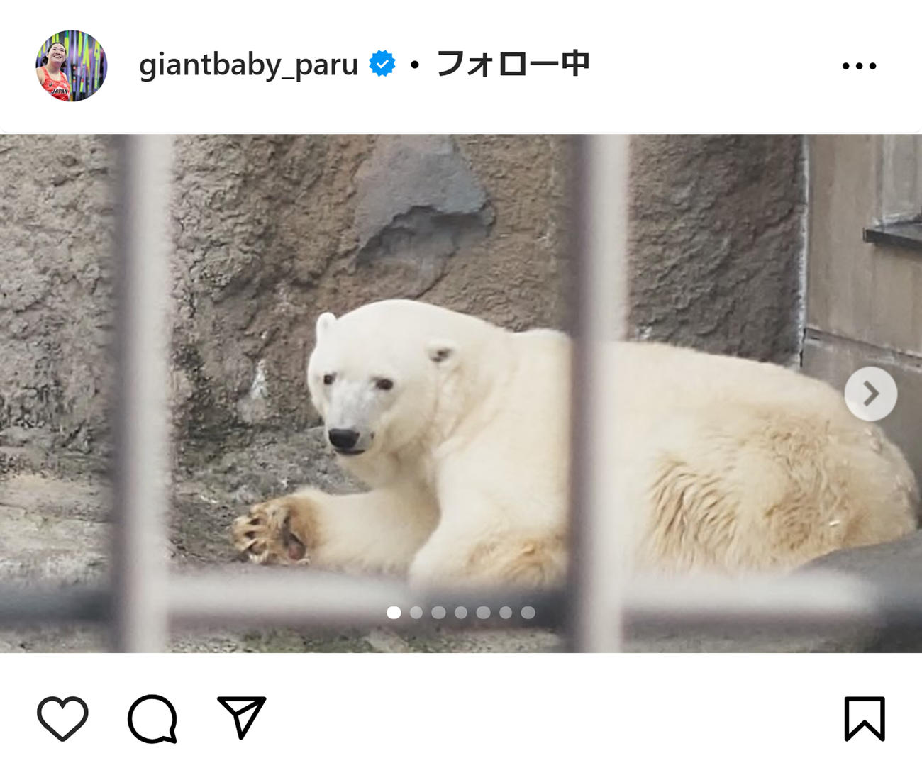 北口榛花のインスタグラムから